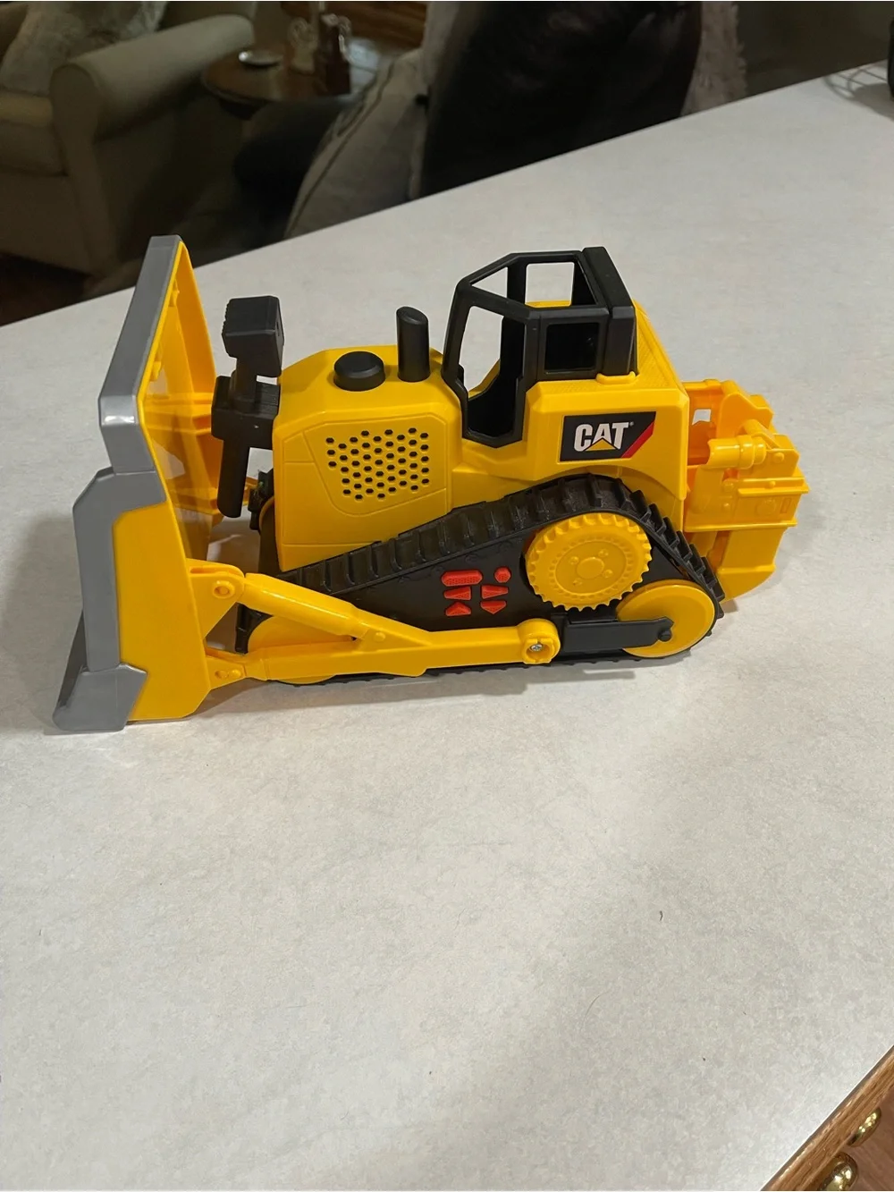 Yellow Kids Bulldozer Toy with Moving Tracks